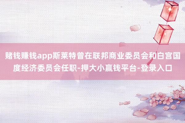 赌钱赚钱app斯莱特曾在联邦商业委员会和白宫国度经济委员会任职-押大小赢钱平台-登录入口