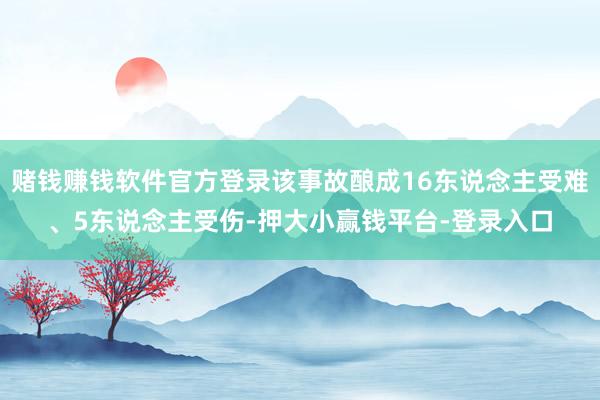 赌钱赚钱软件官方登录该事故酿成16东说念主受难、5东说念主受伤-押大小赢钱平台-登录入口