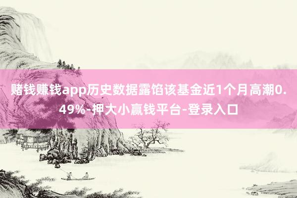 赌钱赚钱app历史数据露馅该基金近1个月高潮0.49%-押大小赢钱平台-登录入口