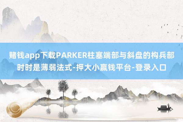 赌钱app下载PARKER柱塞端部与斜盘的构兵部时时是薄弱法式-押大小赢钱平台-登录入口