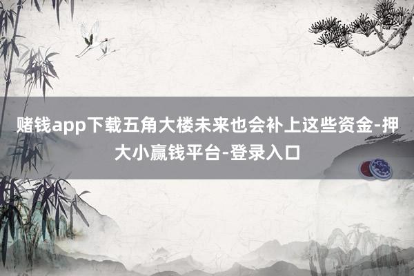 赌钱app下载五角大楼未来也会补上这些资金-押大小赢钱平台-登录入口