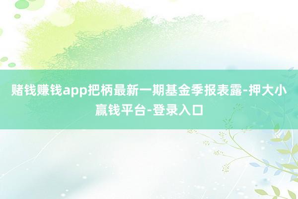 赌钱赚钱app把柄最新一期基金季报表露-押大小赢钱平台-登录入口