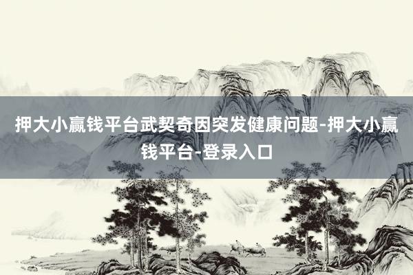 押大小赢钱平台武契奇因突发健康问题-押大小赢钱平台-登录入口